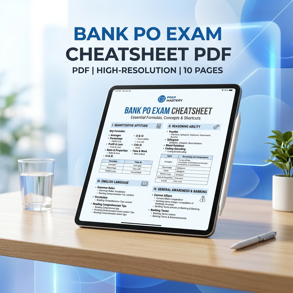 Bank PO Cheatsheet Mockup